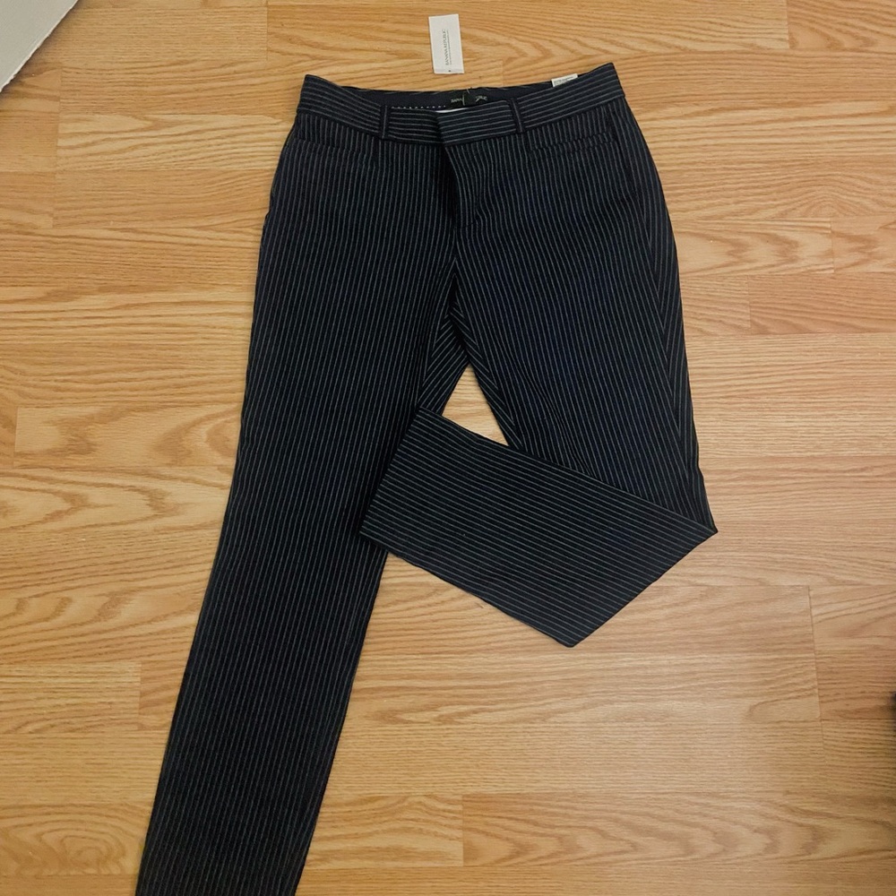 Banana Republic Navy Pinstripe Trousers
